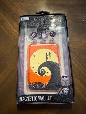 Disney The Nightmare Before Christmas Orange Yellow Black Magnetic Wallet